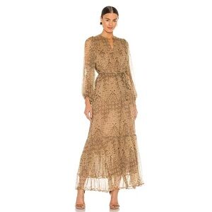 Mes Demoiselles geometric printed chiffon maxi dress